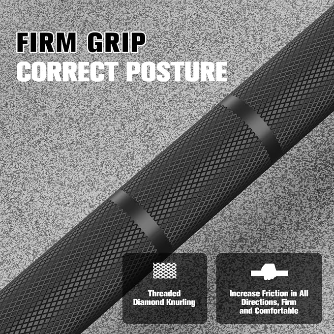 RITFIT 7FT Olympic Barbell for Strength and Weightlifting Training - Image 6