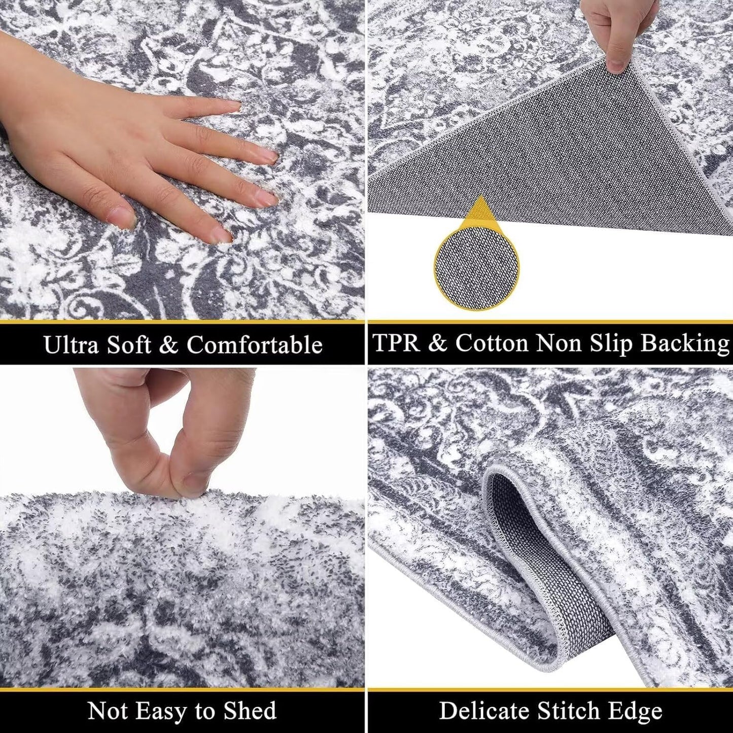 Hi I'm Mat Non Slip Rugs Soft Bath Rugs for Indoor Entrance Floor Door Mat Dries Quickly Kitchen Mat Natural Durable Easy to Maintain Bath Mat 18x30 inch