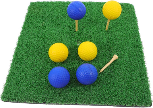 Golf Driving Range Mat with Balls and Tees Thick Non-Slip Base Indoor Outdoor Portable Golf Practice Mat for Backyard Training and Chipping
