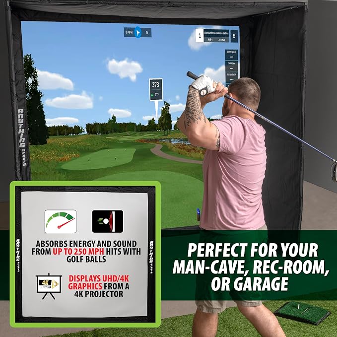 Complete Golf Simulator Enclosure Package – 4K-Ready Impact Screen - Image 5