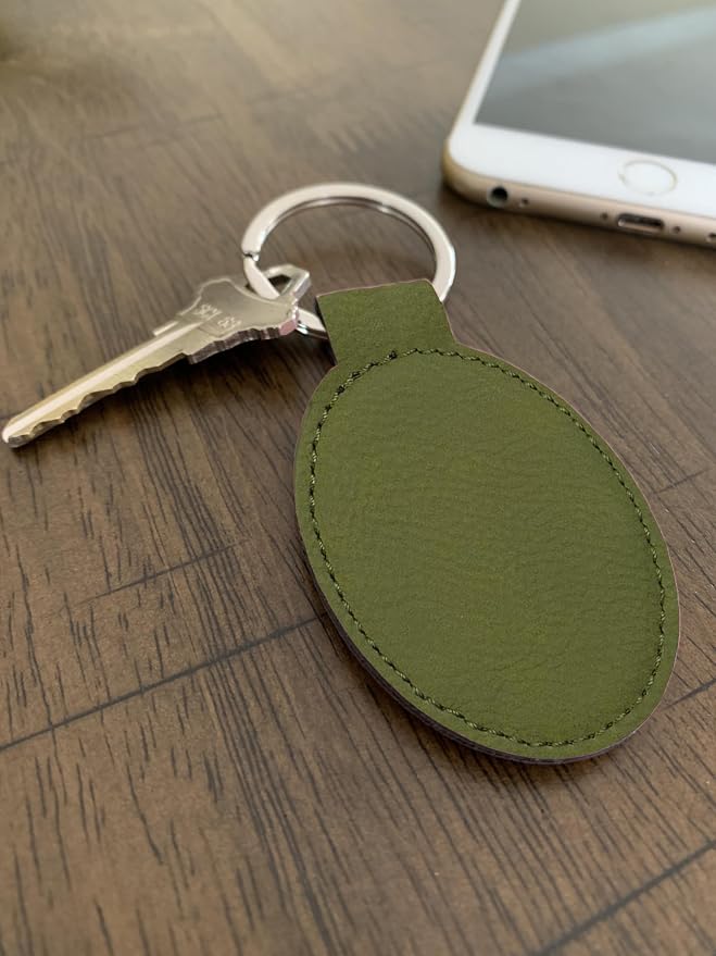 LaserGram Oval Keychain, Palm Trees, Personalized Engraving Included - Image 5