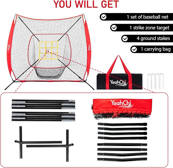 7×7FT Baseball net, Pitching net - Image 3