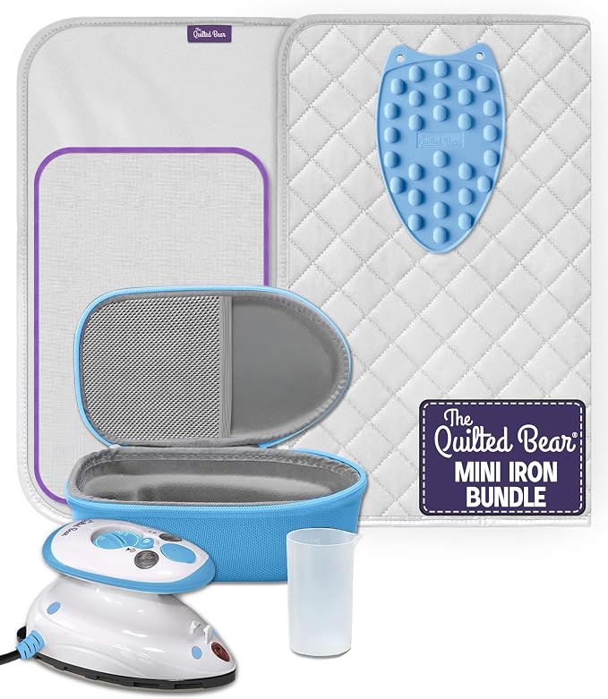The Quilted Bear Mini Iron, Rest & Ironing Mat by TheQuiltedBearsProducts