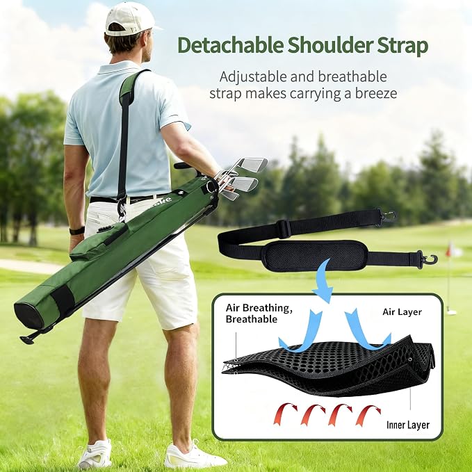 Lightweight Golf Stand Bag, Portable Golf Carry Bag - Image 9