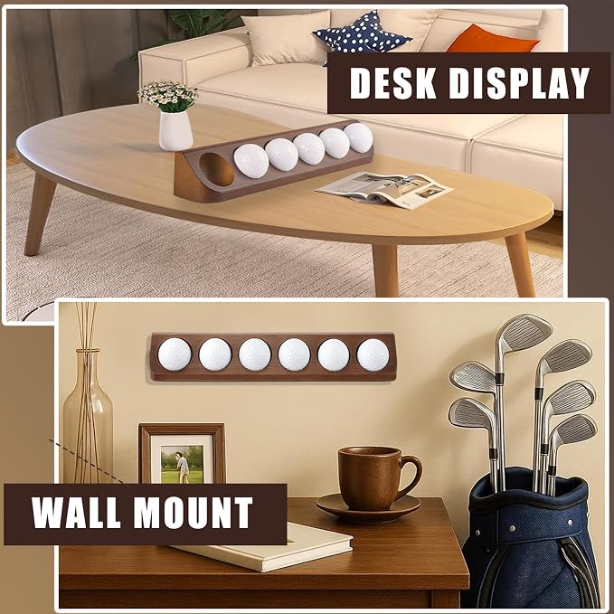 Wooden Golf Ball Display Case 1 Pack, Golf Ball Holder Display - Image 5