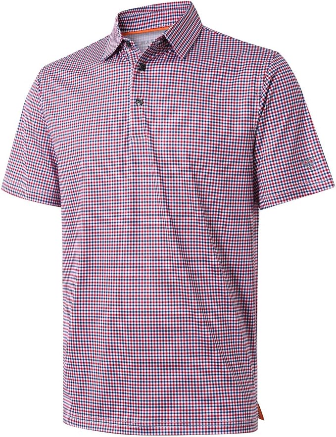 Golf Shirts for Men Dry Fit Short Sleeve Print Performance Moisture Wicking by MAELREG