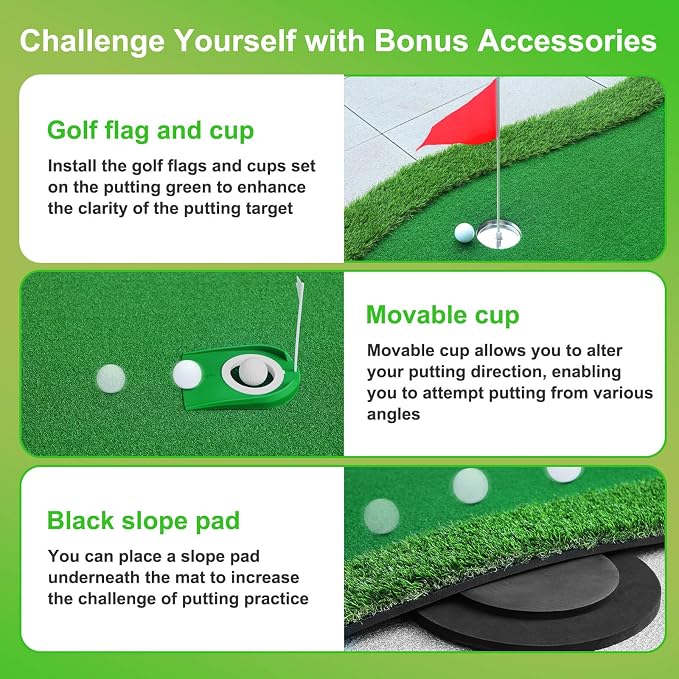 Golf Putting Green, Large Golf Putting Mat - Image 4
