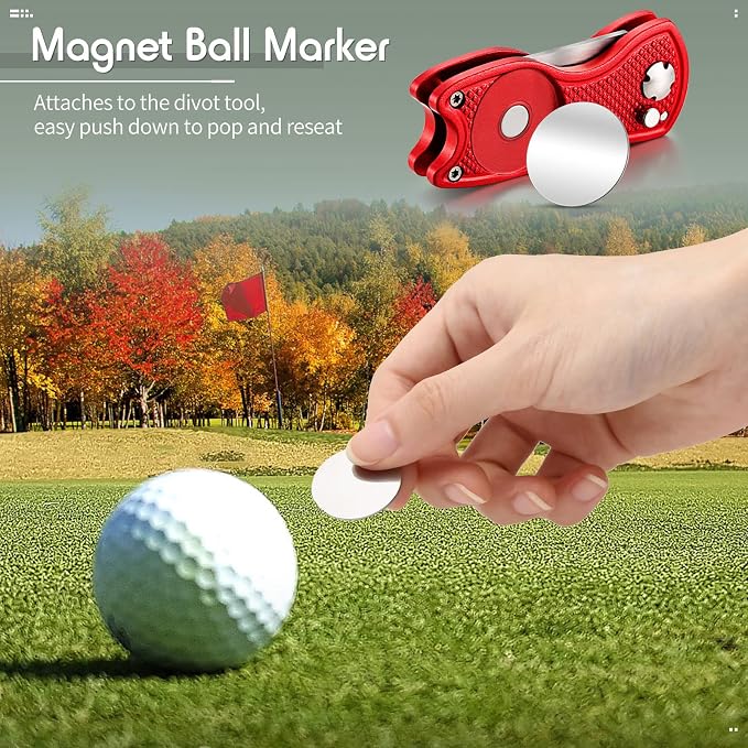 Skylety 4 Pcs Golf Divot Repair Tool Metal Foldable Golf Divot Tool - Image 5