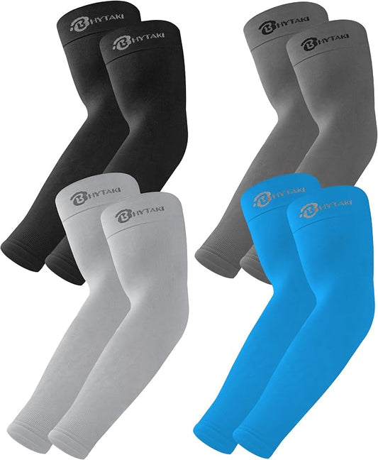BHYTAKI UV Sun Protection Arm Sleeves, UPF 50 Sports Cooling Arm Compression by BHYTAKI
