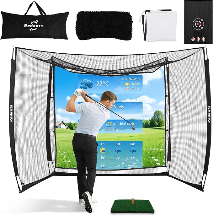 10x8 ft Golf Practice Hitting Net Cage Enclosure by Unknown