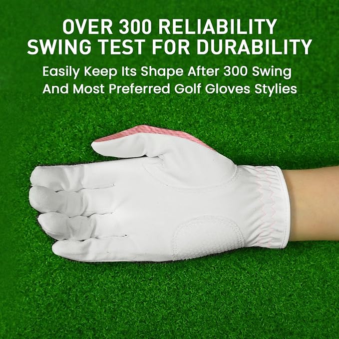 FINGER TEN Womens Golf Glove Right Handed Golfer Left Hand Rain Grip Hot Wet - Image 4