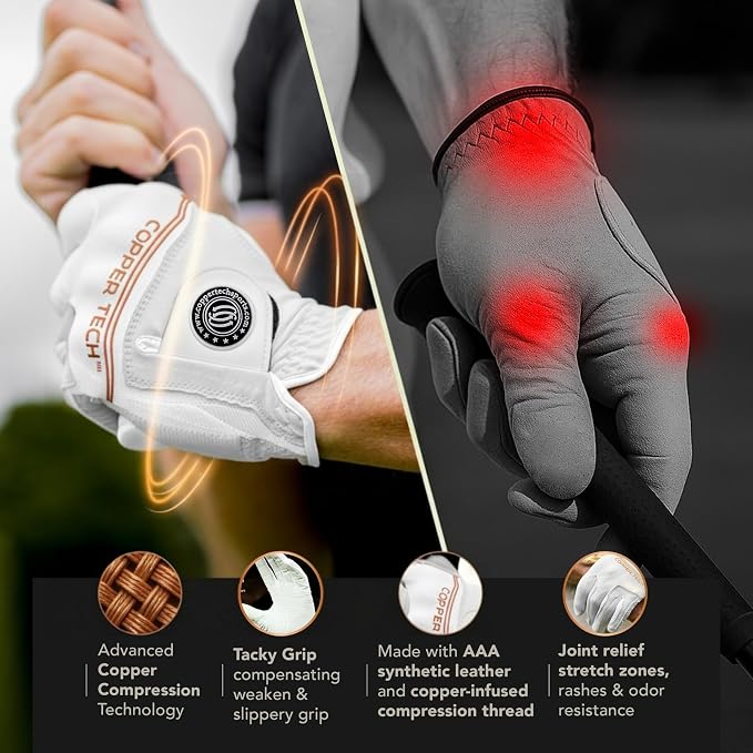 Copper Tech Ladies Golf Gloves Women Right Handed Golfer or Left Handed Golfer - Image 5