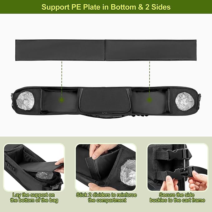 Golf Cart Storage Tray, No-Drilling Front Storage Basket Compatible - Image 4
