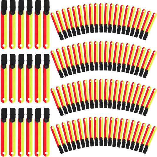 24/48/72/96/120 Pcs Trail Markers for Hunting Reflective Trail Markers High Visibility Glow Tree Reflector Tags with Clip for Tree Stand Hunting Hiking Camping