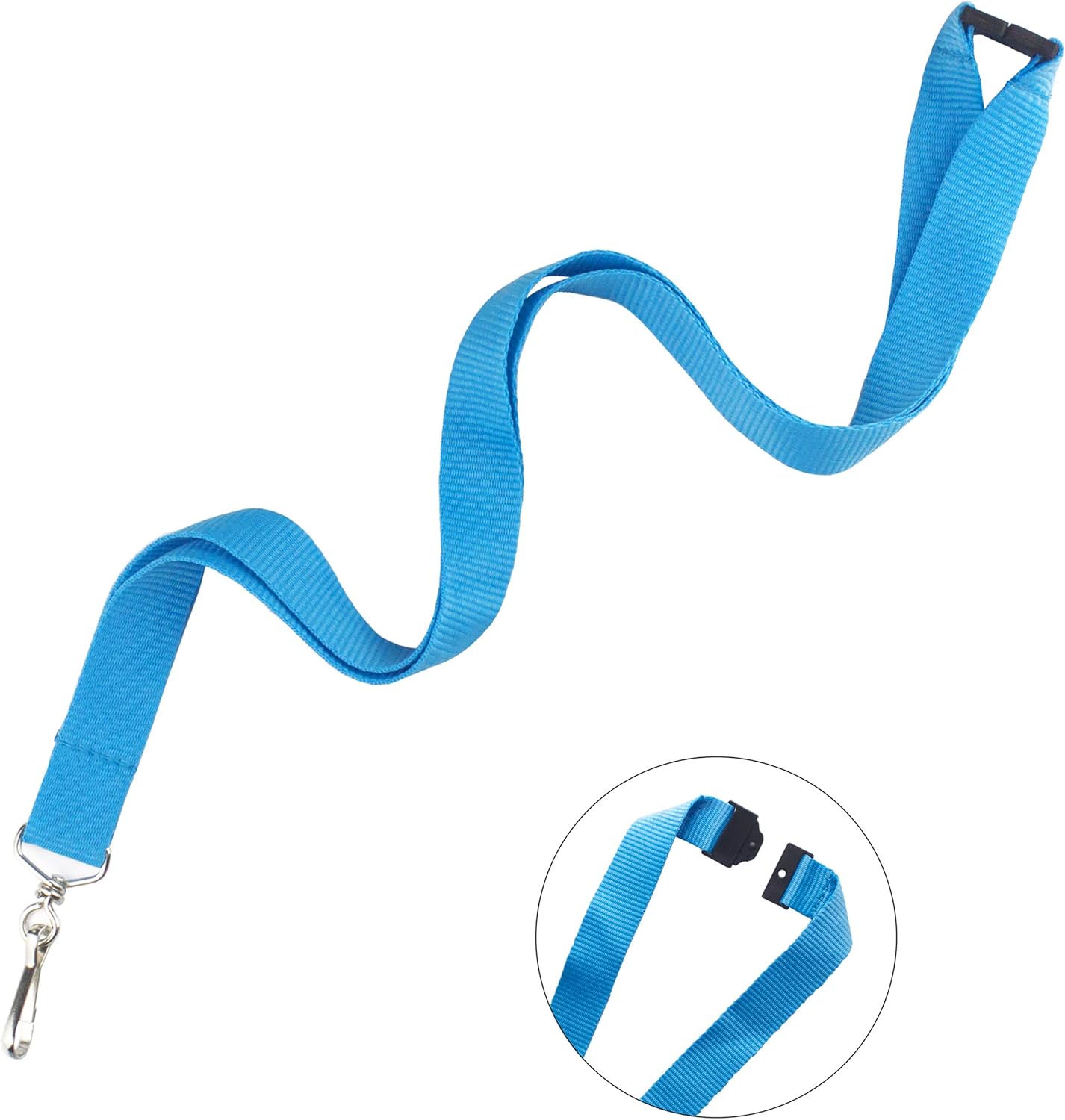 12 Pack Breakaway Lanyards for ID Badge Holder, Durable Neck Straps for Schools, Office, Cruise, Assorted 6