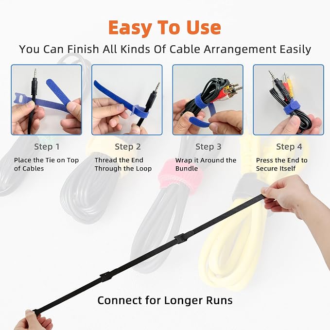 130 PCS Reusable Cable Ties - Image 4