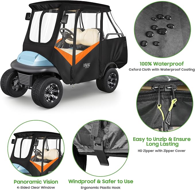 10L0L 4 Passenger Golf Cart Driving Enclosure - Image 8