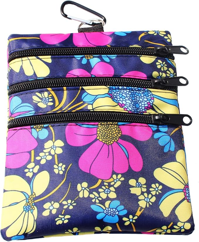 Golf valuables Pouch, Zipper Golf Ball Bag by hapheal