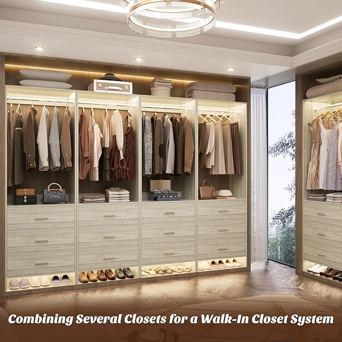 Aheaplus Closet System Closet Organizer, Wood Closet Organizer System, Walk-in - Image 5