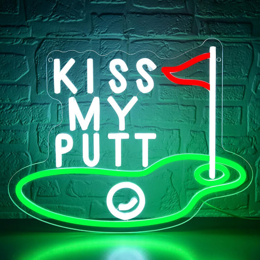 Golf Neon Sign for Wall Decor Golf Neon Light for Man Cave Green LED Light Up Sign for Bedroom Shop Party Wall Decor golfing accessories for men Birthday Gifts for Golfer Size14.1*11.3inches(JTD287)