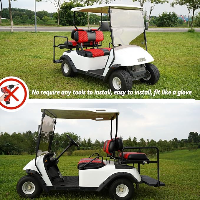 Golf Cart Front and Rear Seat Covers Waterproof and Sun Resistant Marine Grade - Image 7