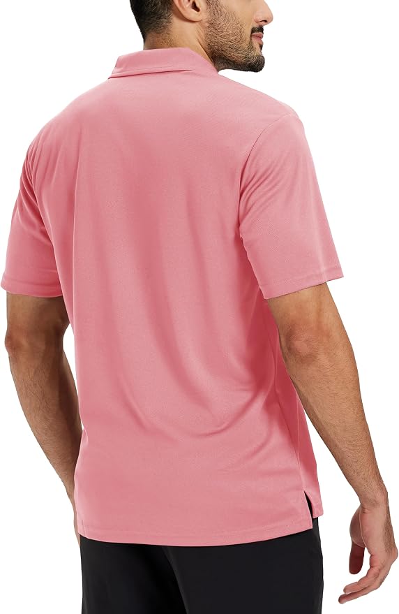 TACVASEN Mens Polo Shirts Short Sleeve Dry Fit Performance Breathable Golf Shirt - Image 2
