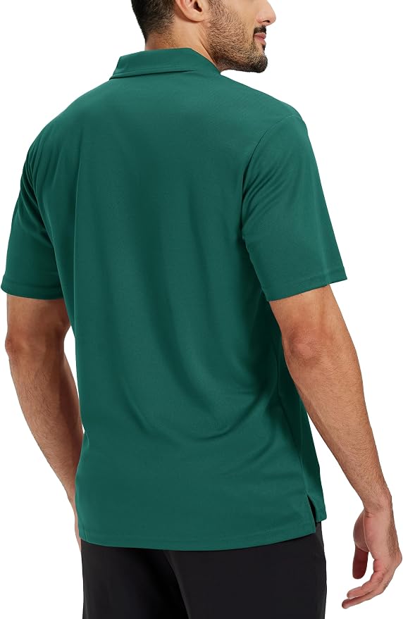 TACVASEN Mens Polo Shirts Short Sleeve Dry Fit Performance Breathable Golf Shirt - Image 2