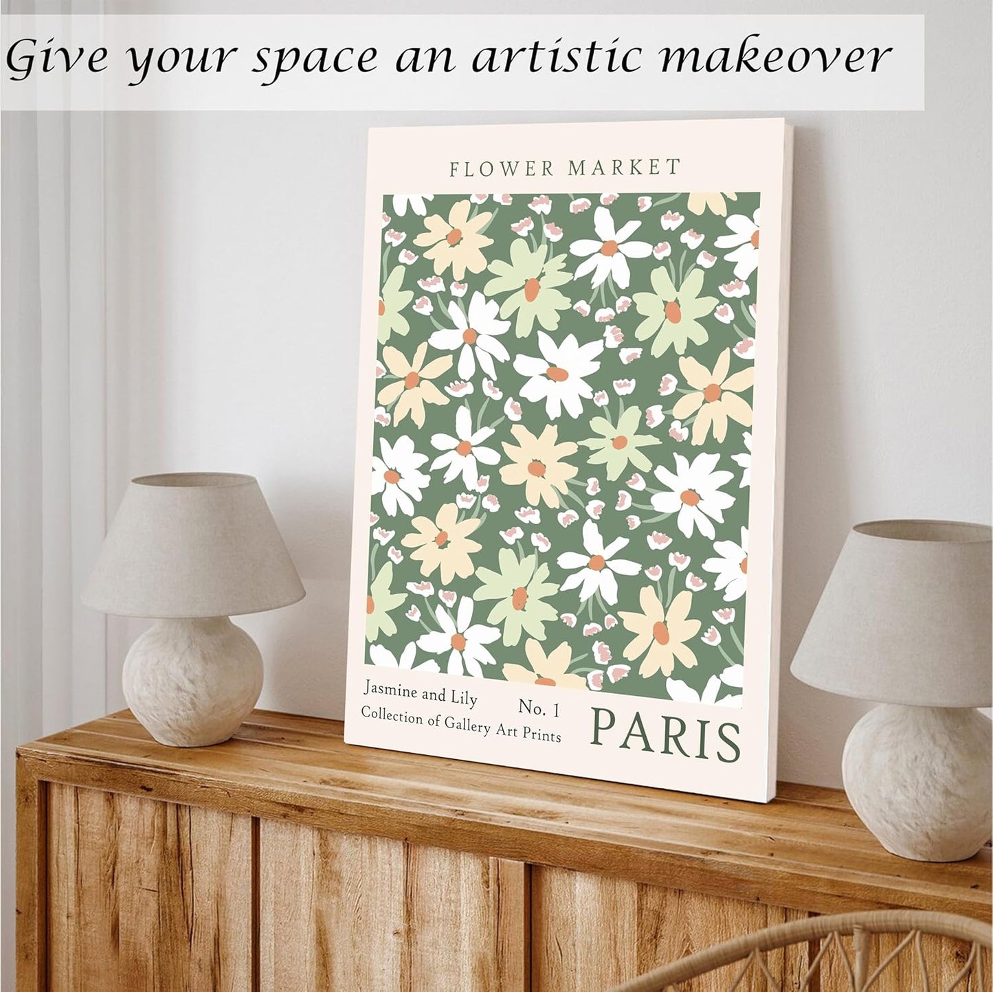 Induslyfe Large Framed Green Wall Art Canvas Decor Set of 3, Matisse Wall Art Framed Prints Posters Mid Century Modern Art, Aesthetic Floral Botanical wall art for bedroom, living room bathroom 18x24