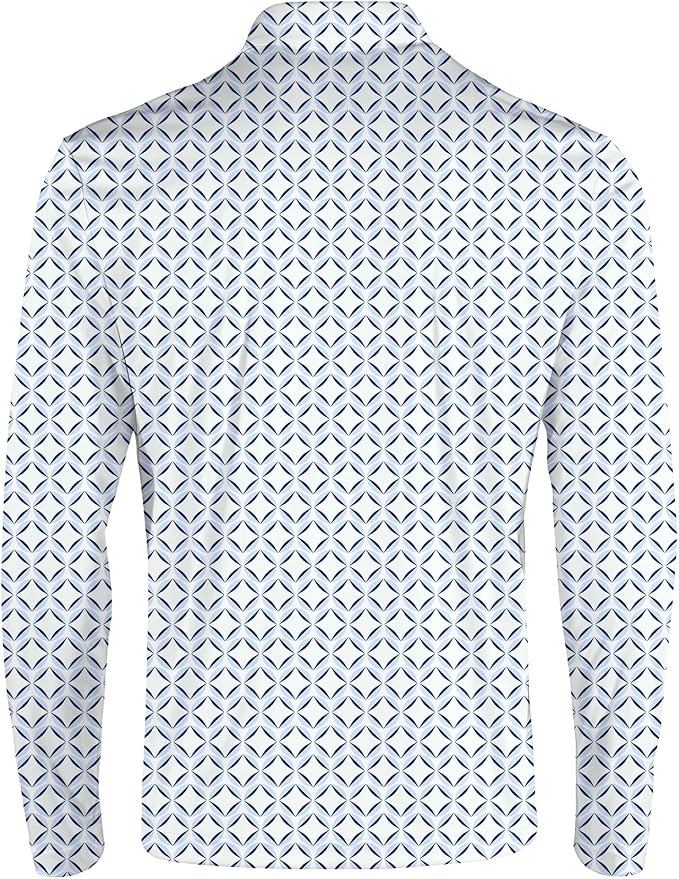 Men's Long Sleeve Golf Shirt Quick Dry 3 Button Work Fishing Outdoor Casual - Image 4