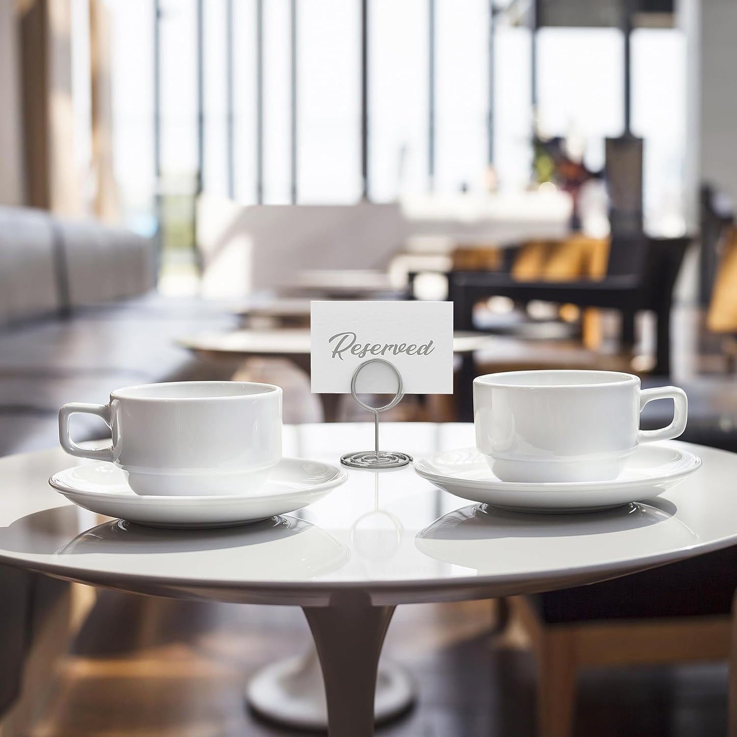 10 Pack Silver Table Number Holders - Place Card Holders for Signs - Table Number Stands - Photo Holder for Tables - Picture Holders for Centerpieces Wedding - Wire Placecard Name Card Photo Stand