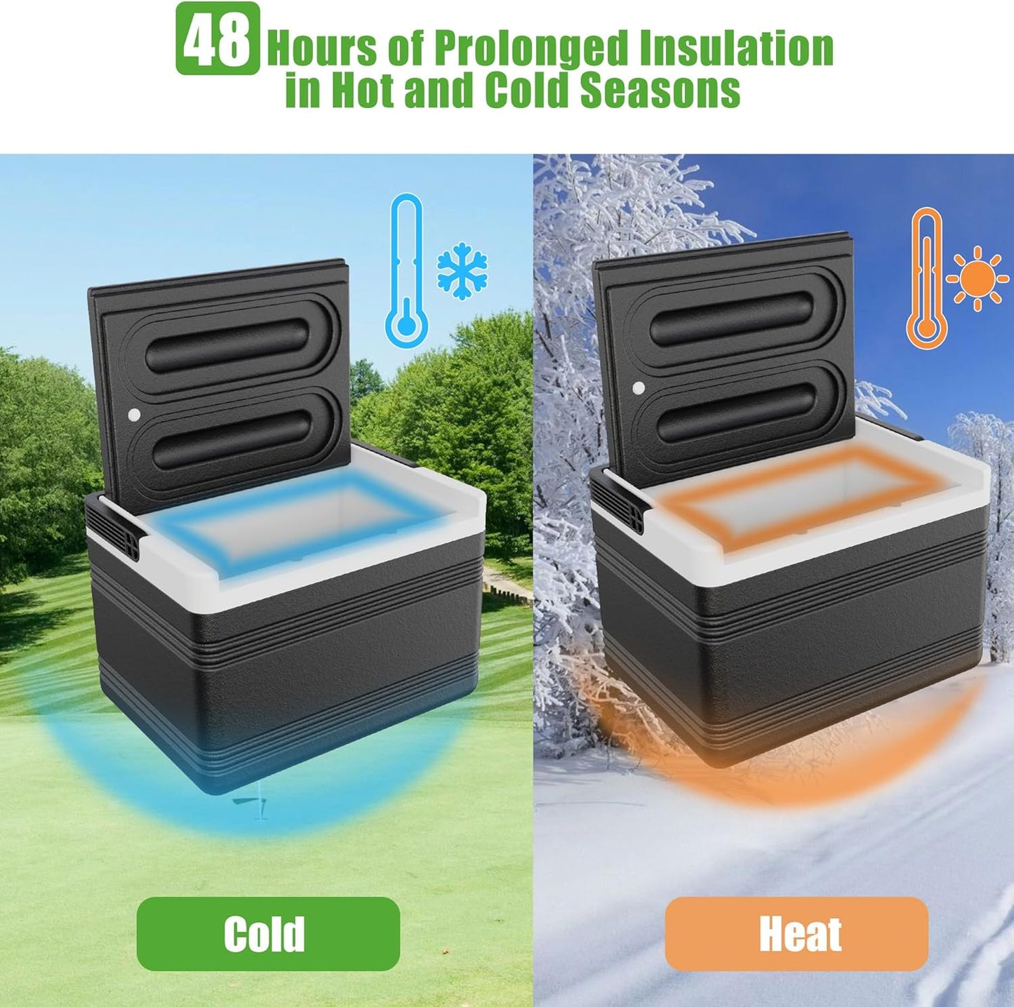 10L0L Golf Cart Ice Cooler Universal Insulated Portable Cooler Lightweight Ice Chest Box with Mounting Bracket Kit for Yamaha,EZGO,Club Car