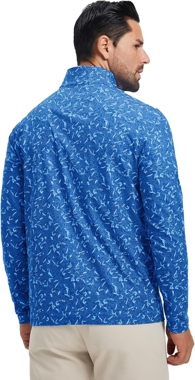 M MAELREG Quarter Zip Golf Pullover Men Dry Fit Long Sleeve Performance Wicking - Image 5
