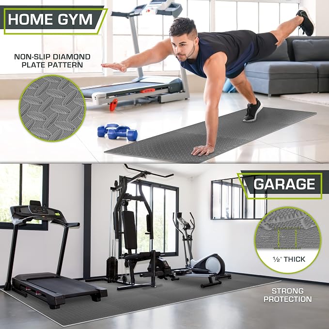 ProsourceFit Puzzle Exercise Mat ½ in, EVA Interlocking Foam Floor Tiles - Image 4