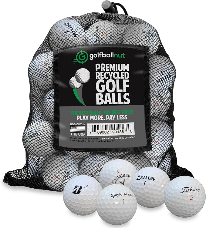 Golf Ball nut - 48 Used Golf Balls – Recycled Premium Brands Assorted Mix by GolfBallNut