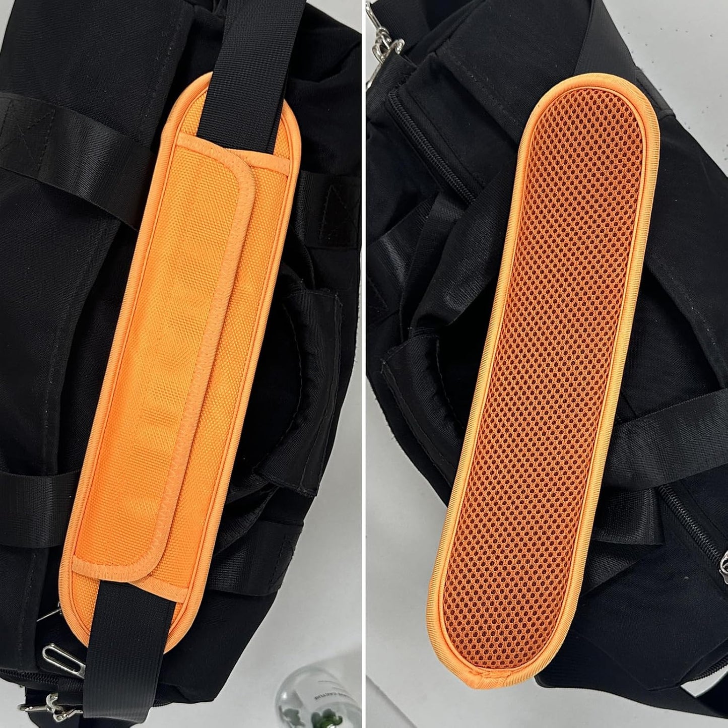 2 Pack Extra Thick Shoulder Strap Pad, Universal Replacement Shoulder Pad, for Shoulder Bags, Detachable Shoulder Strap Pad Pads Help Relieve Shoulder Pain(Sandwich Mesh-Orange)