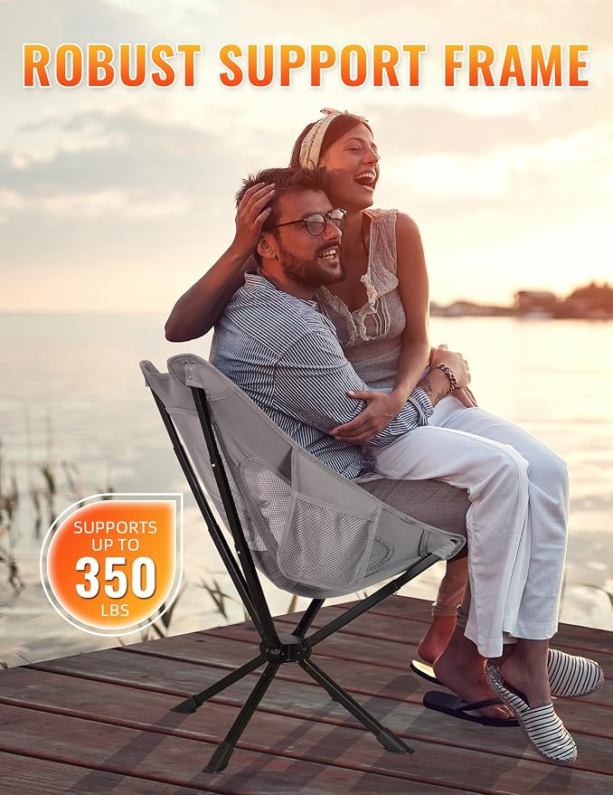 Portable Chairs for Adults Foldable, Fast Setup, Lightweight & Small Folding - Image 6