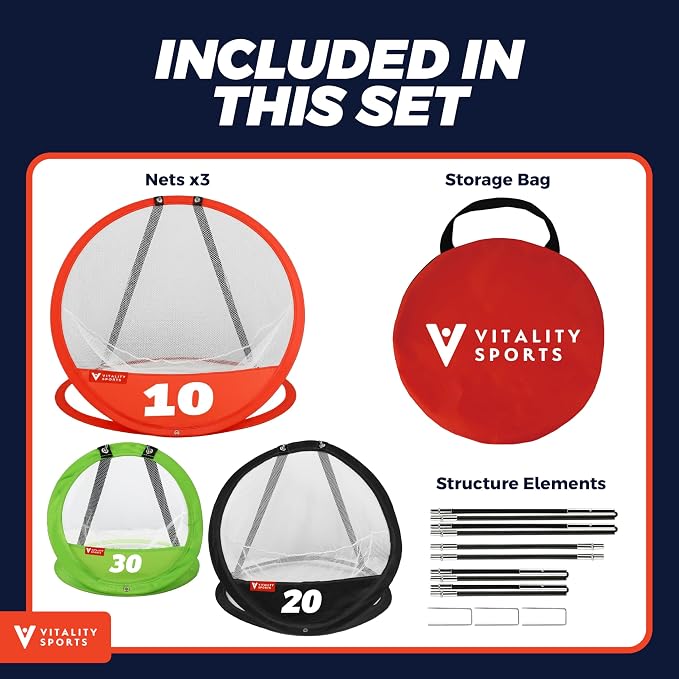 Vitality Sports Golf Chipping Net, Indoor Outdoor Chipping Game - Image 4
