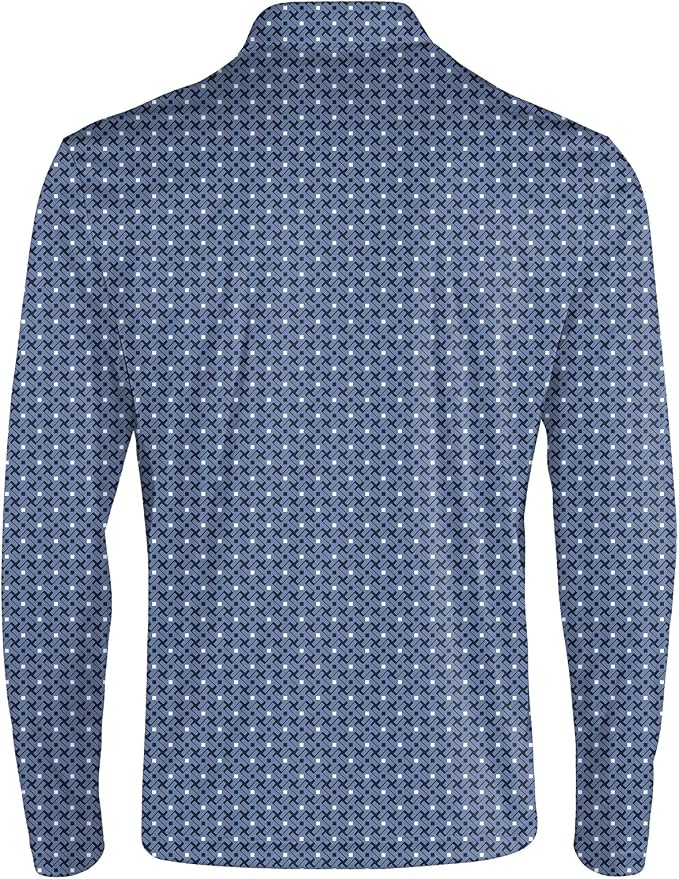 Men's Long Sleeve Golf Shirt Quick Dry 3 Button Work Fishing Outdoor Casual - Image 4