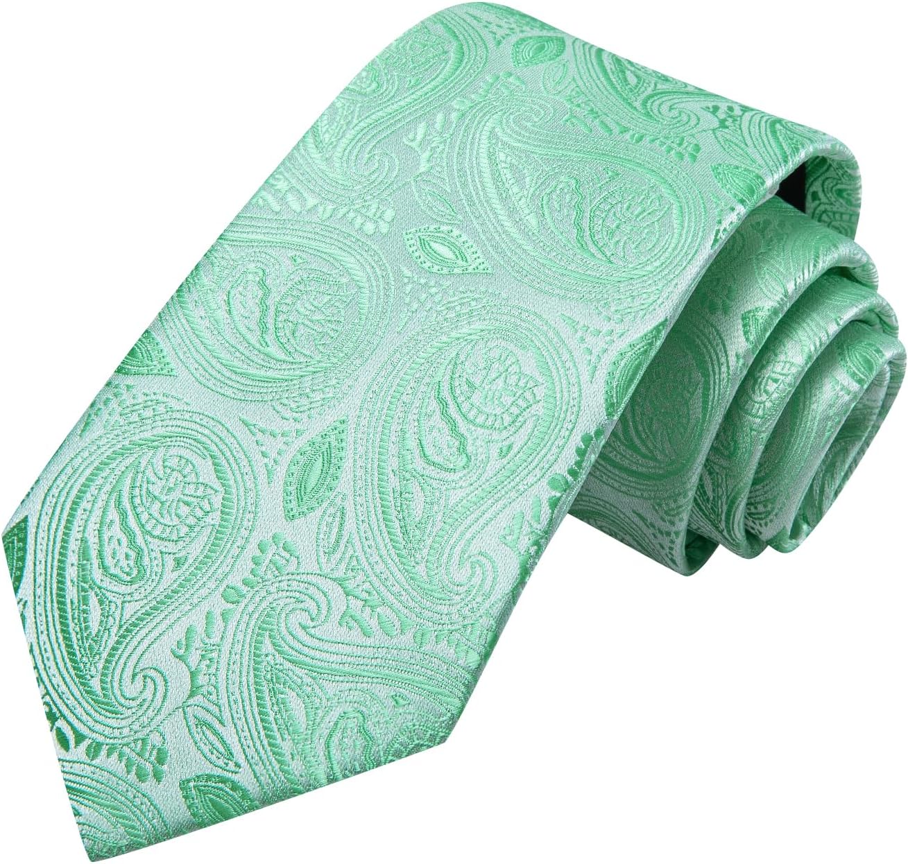 Hi-Tie Men 63inches Tie Set Extra Long Necktie Paisley Tie Pocket Suqare Cufflinks Big and Tall Men Tie