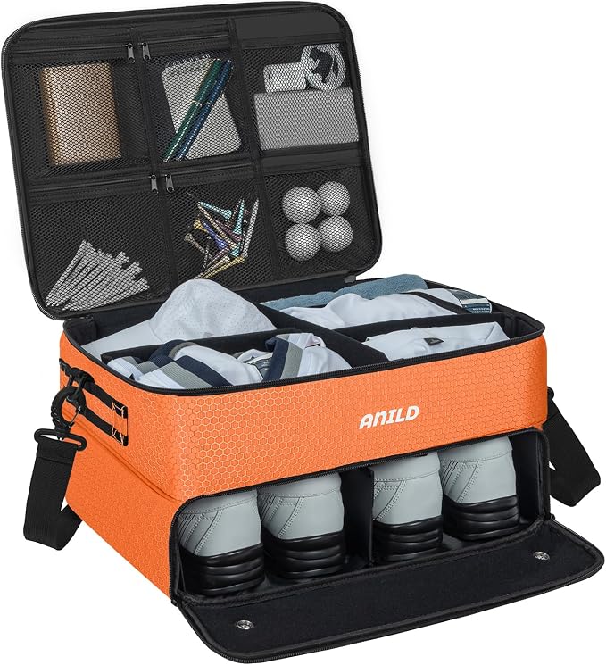 ANILD Golf Trunk Organizer, 2 Layer Golf Storage Case by Unknown