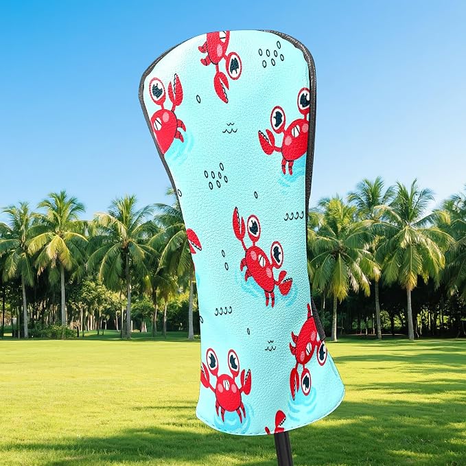 Premium Leather Golf Club Headcovers, Mango Pattern Fits Driver Hybrid Fairway - Image 2