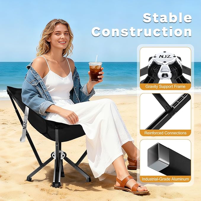 Folding Camping Chair — Compact & Easy to Use, Portable Chair - Image 3