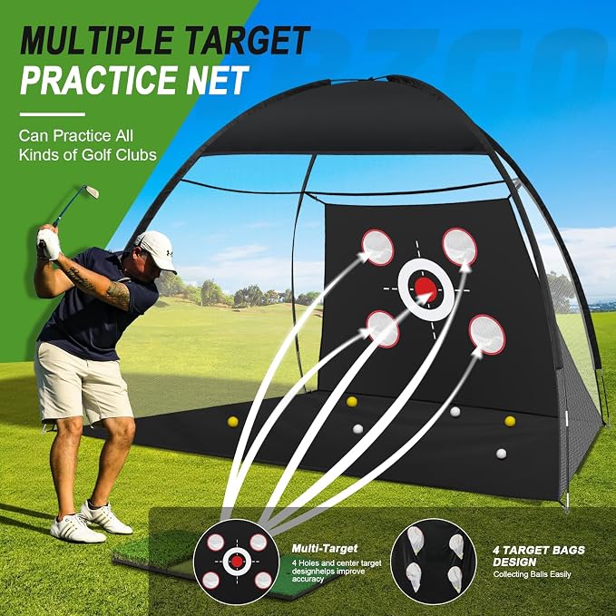 Golf Net with Multiple Target, Golf Hitting Aid Nets 10x7FT - Image 2