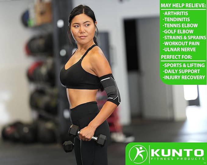Kunto Fitness Elbow Brace Compression Support Sleeve - Image 4