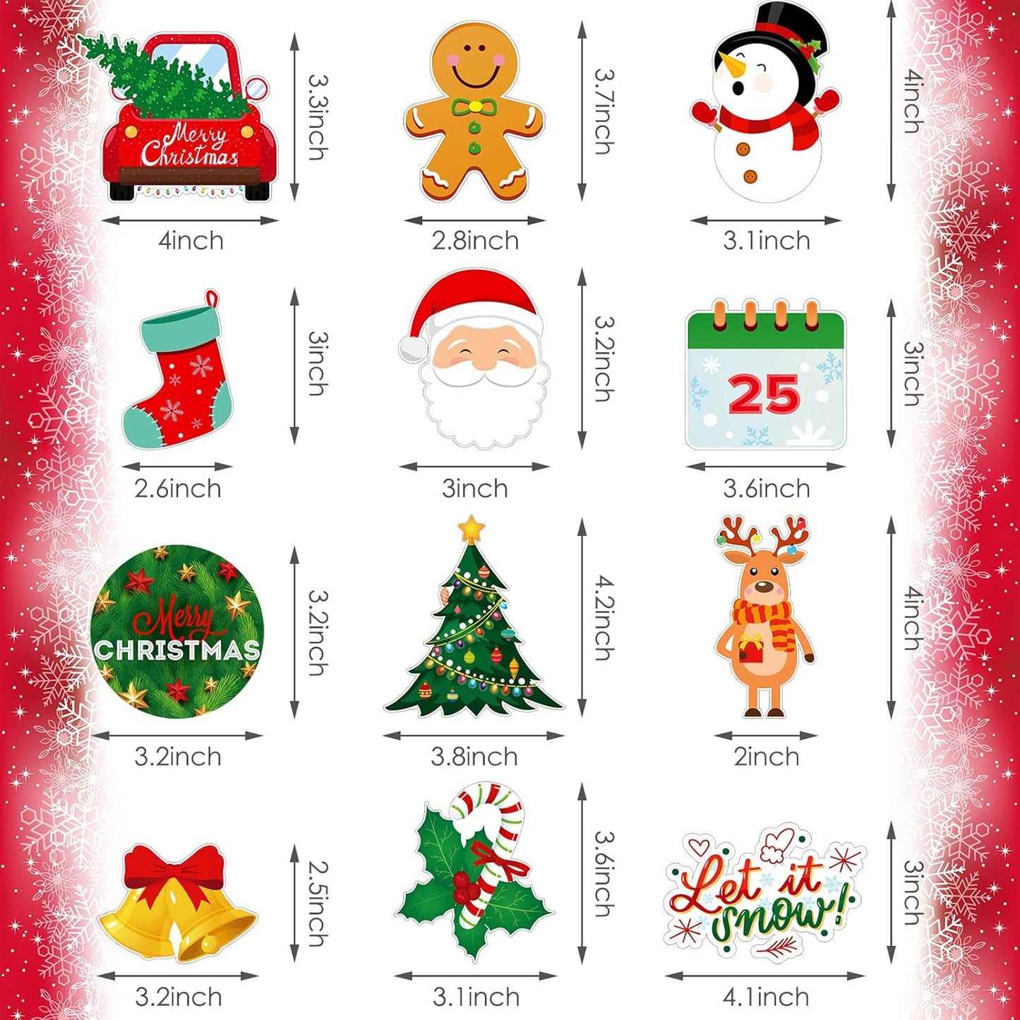 12 Pieces Christmas Refrigerator Magnets Holiday Winter Christmas Tree Sock Magnets Fridge Magnetic Decor for Locker Dishwasher Kitchen Home Office Decor