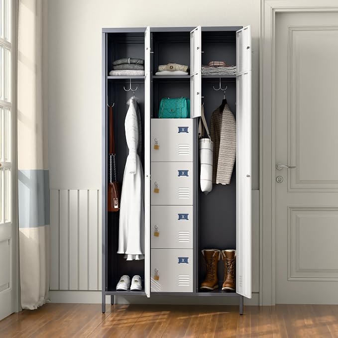 METAN Metal Locker for School Office Gym Bedroom, 10 Doors Steel Storage Locker - Image 7