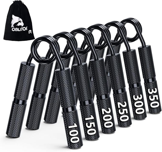 Grip Strength Trainer 6 Pack, 100LB-350LB Hand Exerciser Gripper Forearm Finger by Oblitor