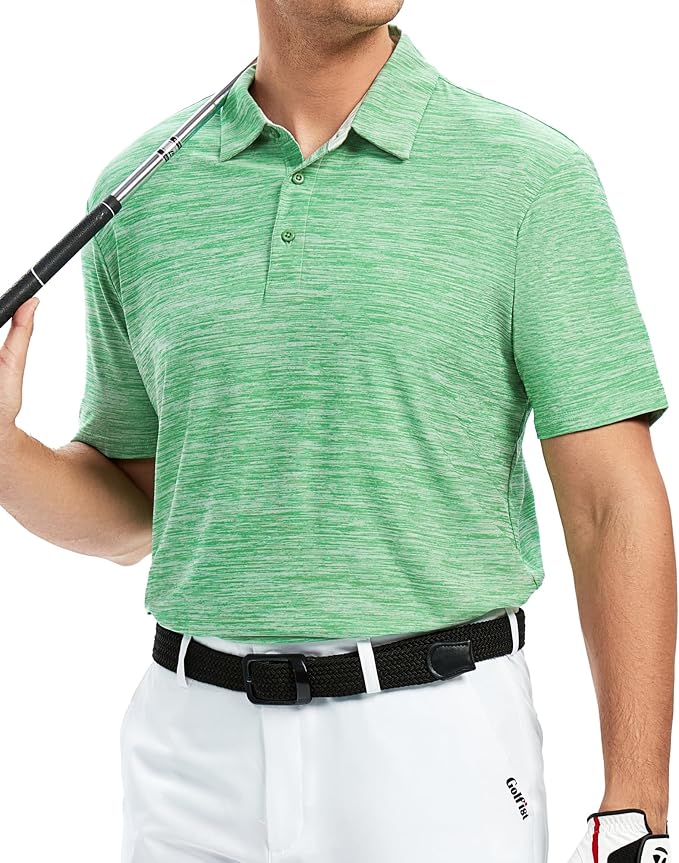 Alex Vando Mens Golf Shirt Moisture Wicking Quick-Dry Short Sleeve Casual Polo - Image 4