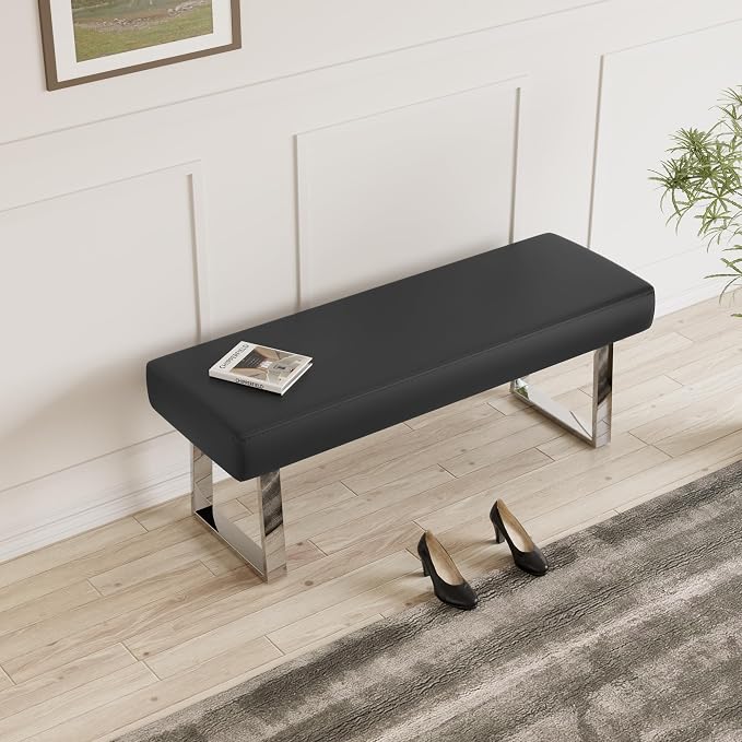 JIEXI Bedroom Bench Bed end upholstered Bench Indoor Corner Small Footstool by jiexi