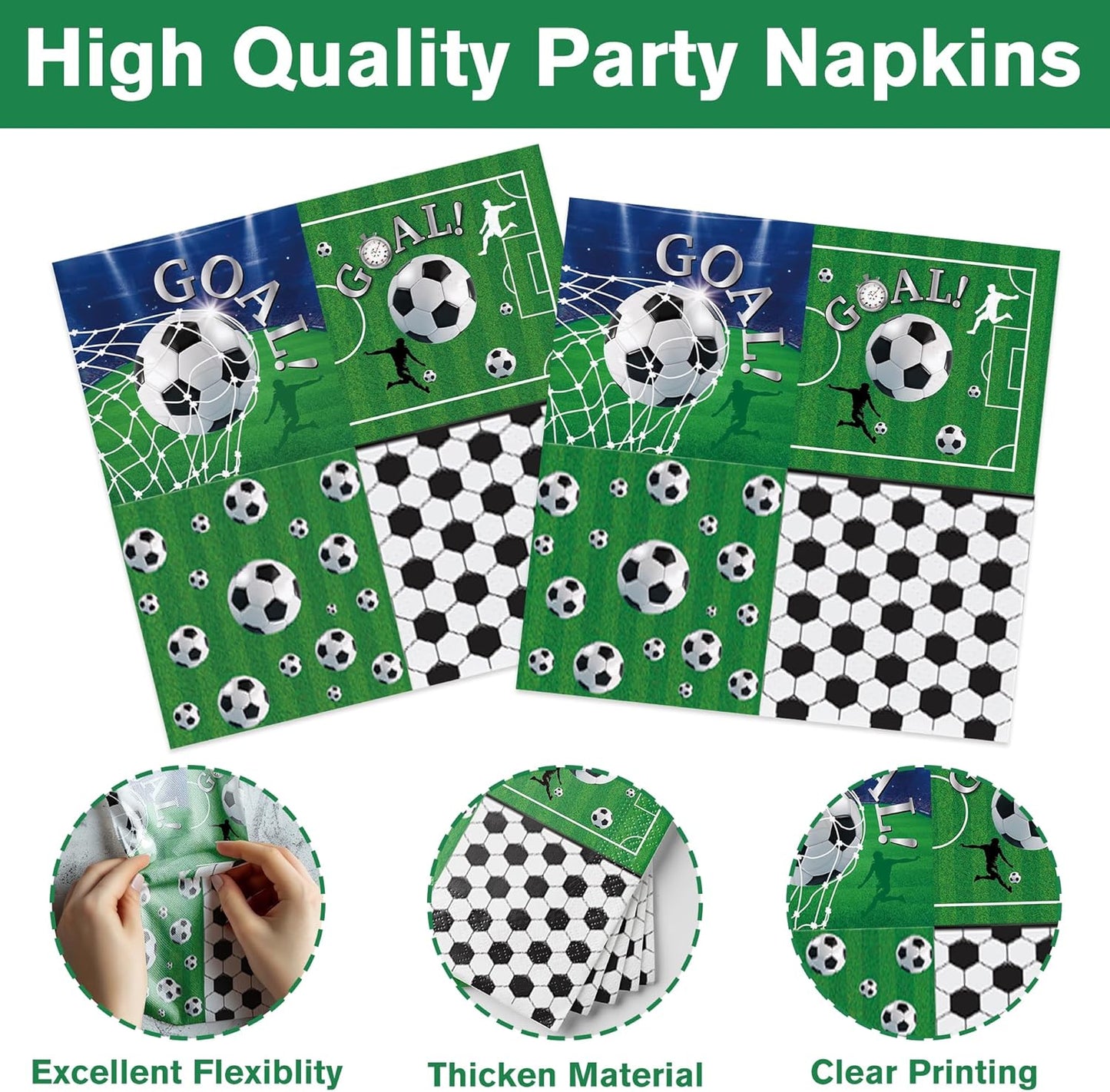 129pcs Football Birthday Party Supplies Football Party Decorations Plates Napkins Tablecloth Banner Hanging Swirls for Football Birthday & Tailgate Party Decorations Serves 20